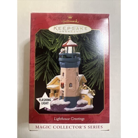 HALLMARK Keepsake Lighthouse Grettings 1999 3RD QLX7379-‎ Vintage - Picture 1 of 5